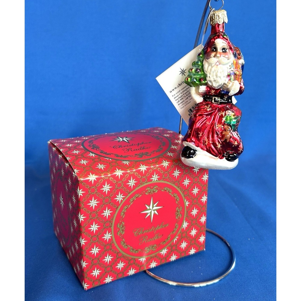 Christopher Radko A Splendid Arrival Gem 00-508-0 Little Gems Santa Ornament Tag